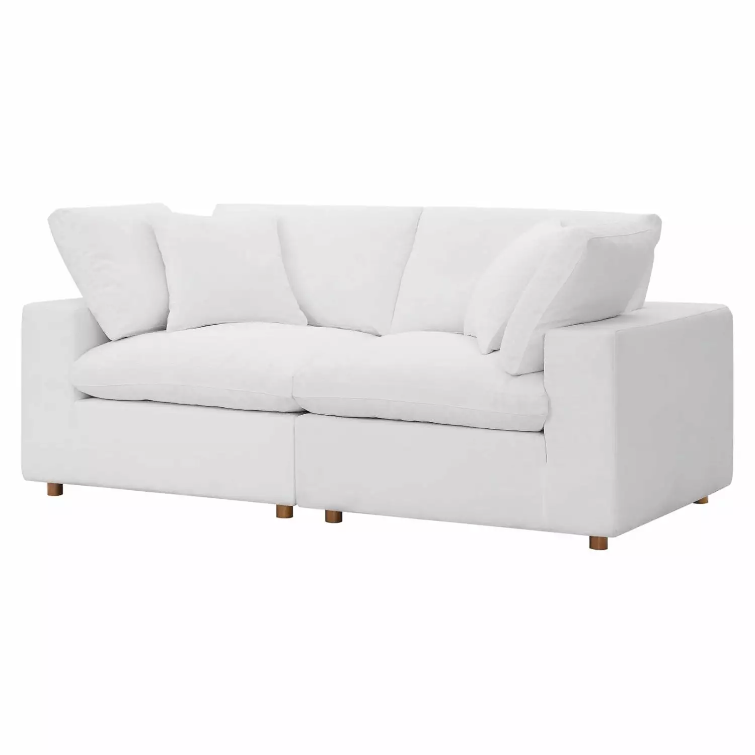 Modular Sofa Couch. White. Fabric. Living Kitchen Cafe Bistro Hospitality Restaurant. Modern Contemporary HB33222