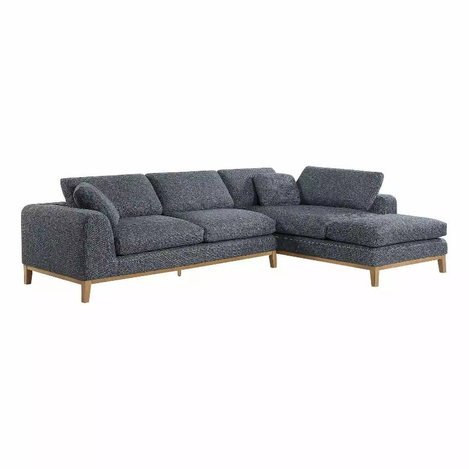 Pemberly Row 2-piece Fabric Upholstered Modular Sectional Gray