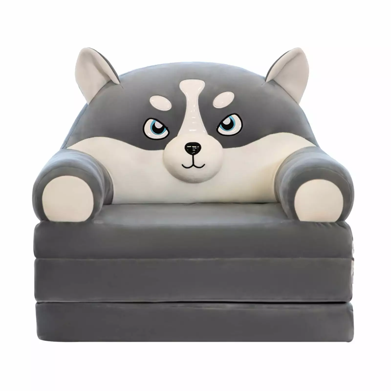 Plush Foldable Kids Sofa Backrest Armchair 2 In 1 Foldable Children Sofa Cute Cartoon Lazy Sofa Children Flip Open Sofa Bed For Living Room Bedroom Without Liner Filler