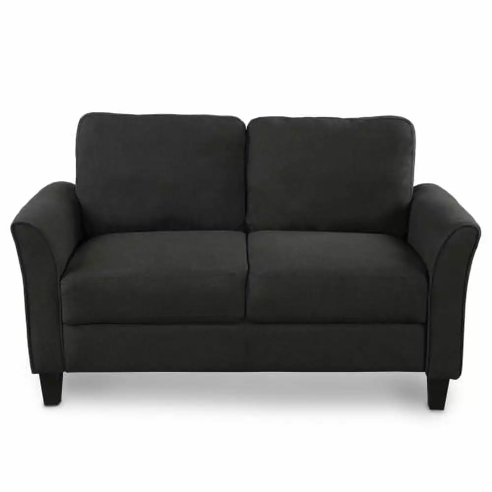 Qumbnk Double Seat Loveseat Sofa for Home. Office. Living Room. Black