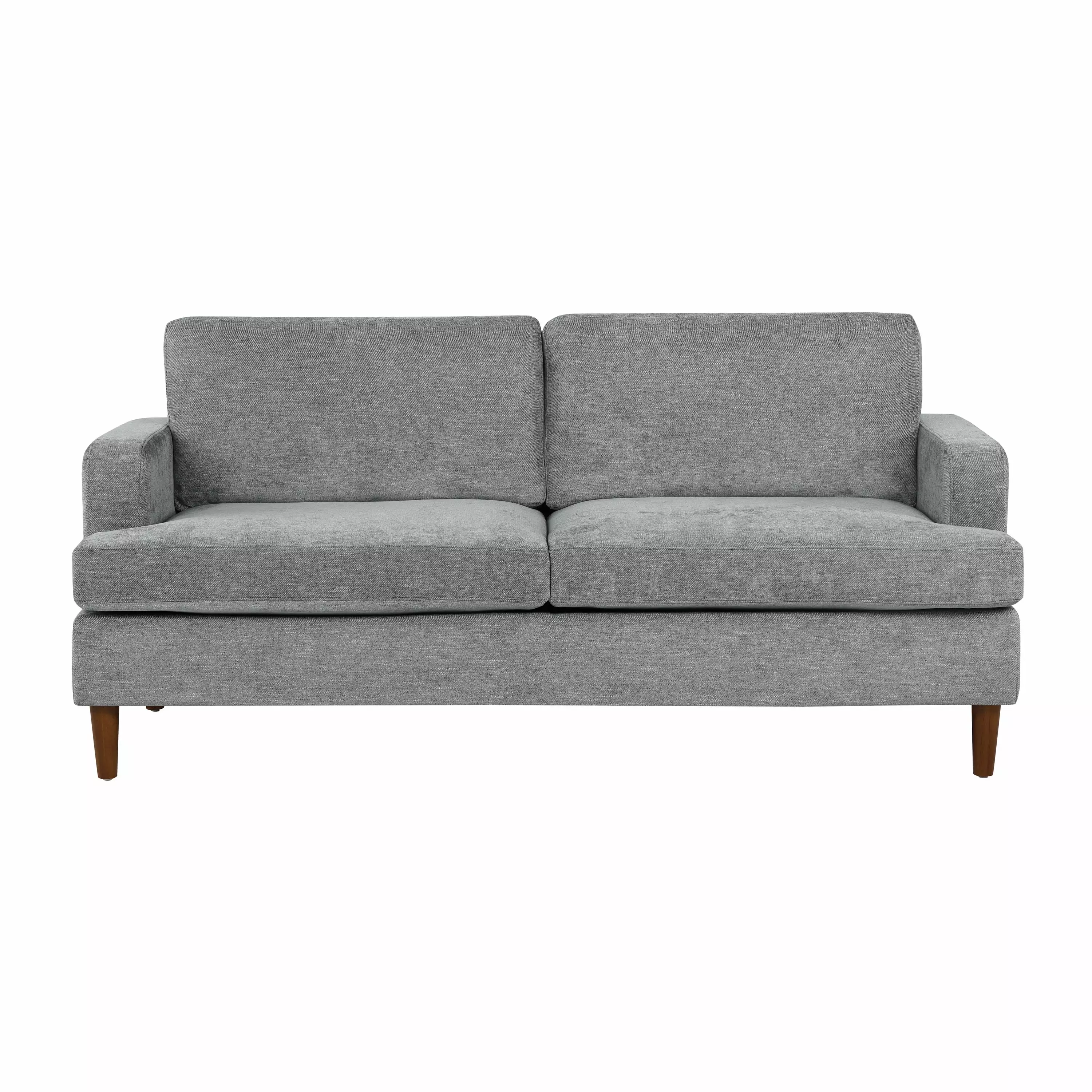 Serta Franklin Scandinavian Style Stationary Sofa. Gray Fabric