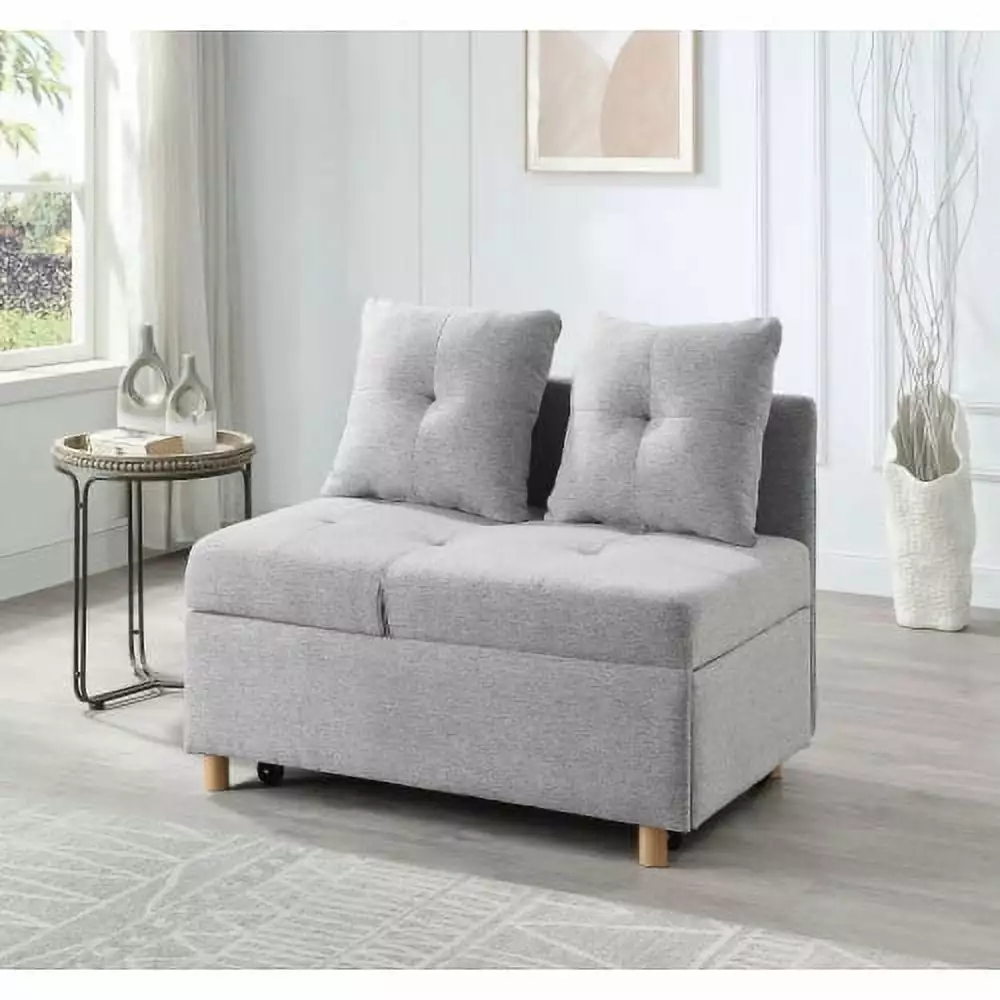 Single Sofa Bed with Pullout Sleeper. Convertible Folding Futon Chair