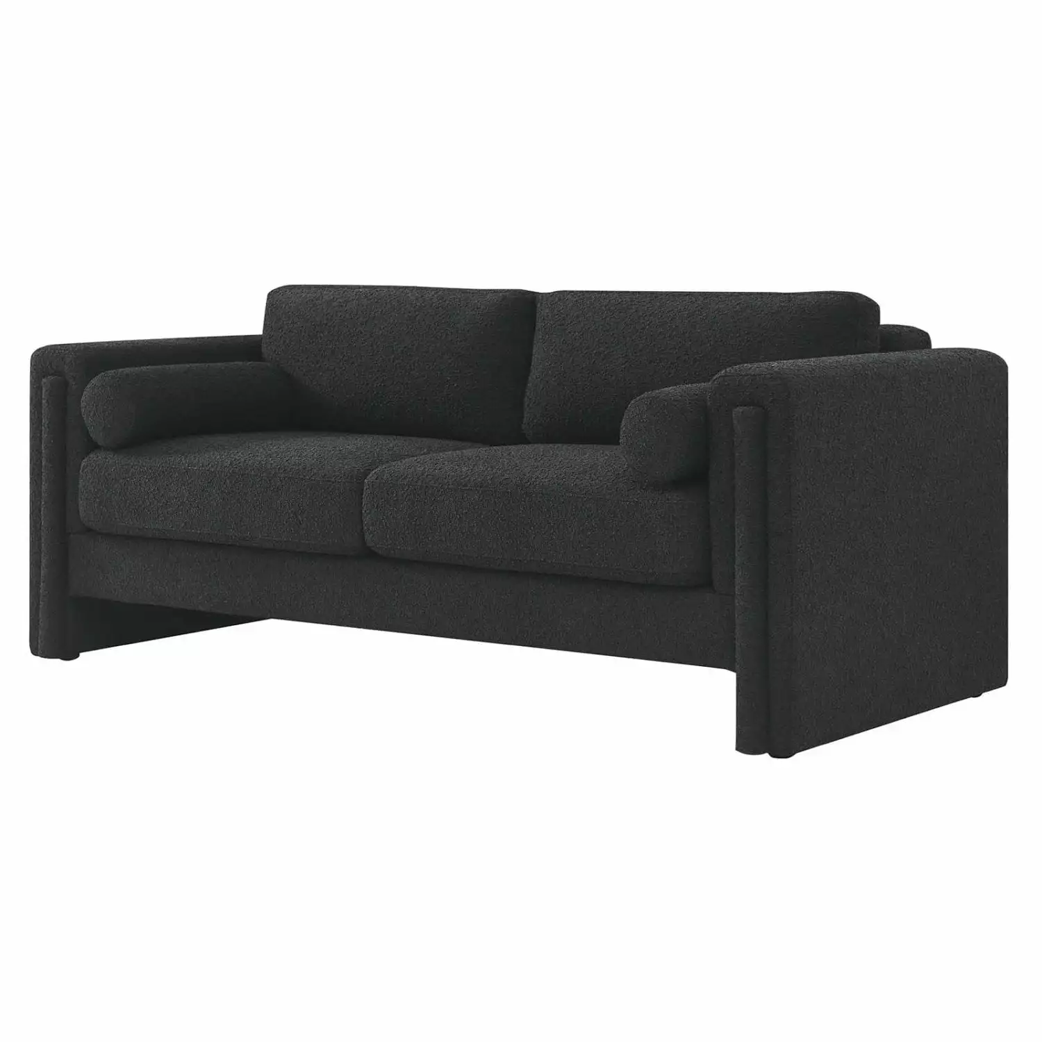 Sofa Couch. Black. Fabric. Living Kitchen Cafe Bistro Hospitality Restaurant. Modern Contemporary HB34804