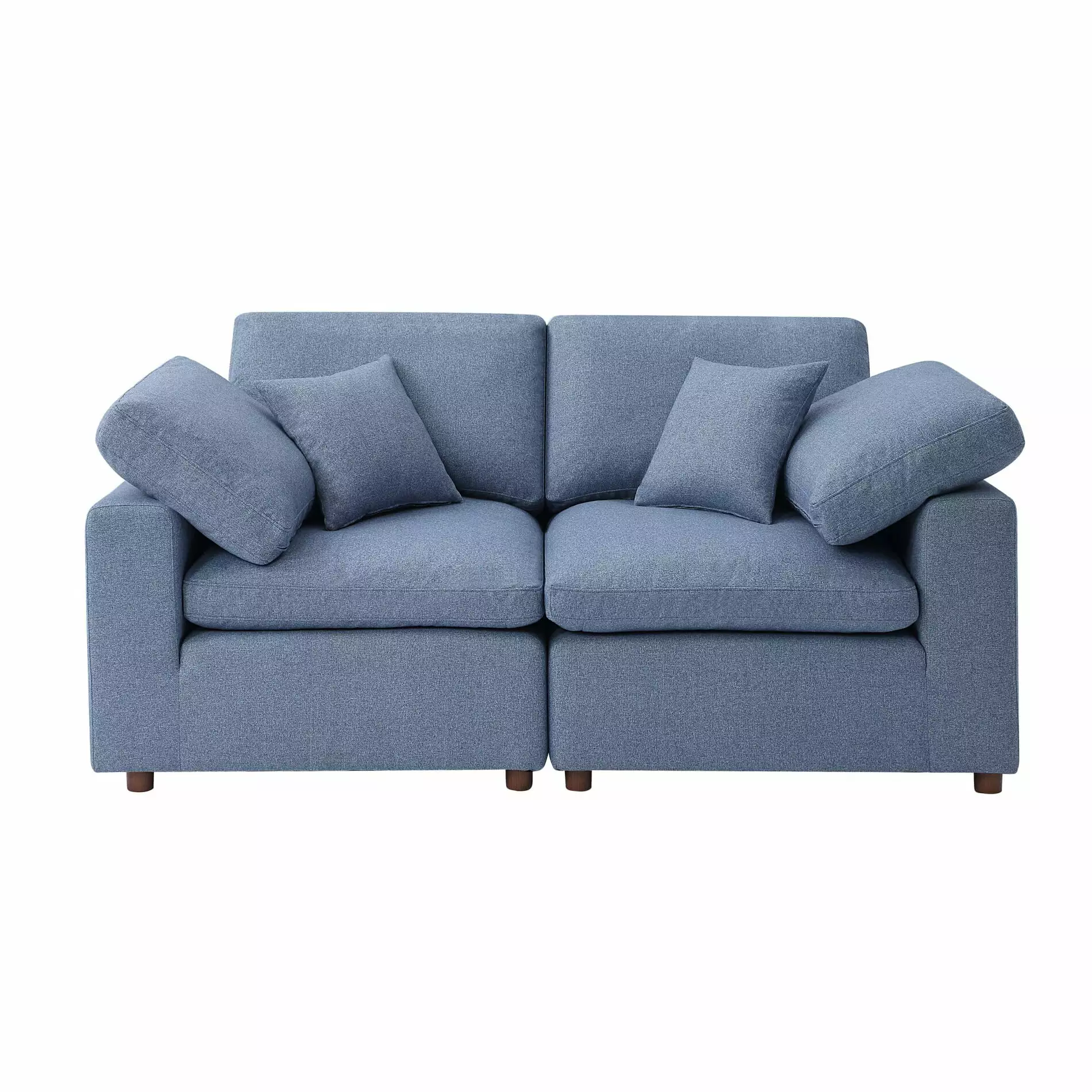 Sofa. Modern Modular Sectional Sofa Couch with Armrests. Modern Loveseat. Sofa Sectionals. Self-customization Design Sofa Couch for Living Room Bed Room Office. Blue