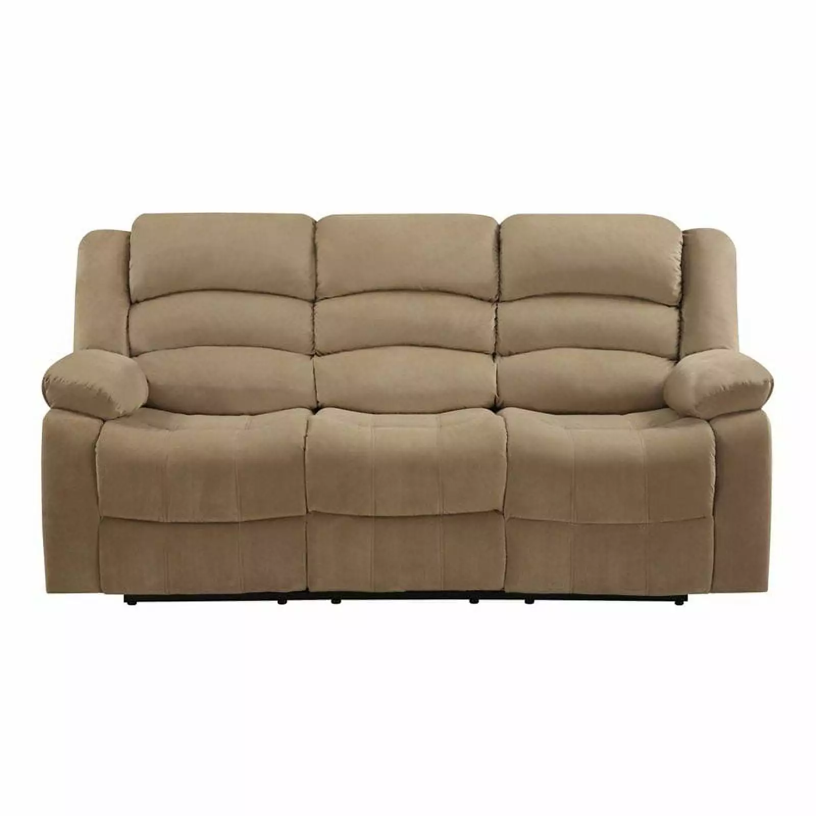 Titan Furnishings Transitional Microfiber Fabric Upholstered Sofa in Beige