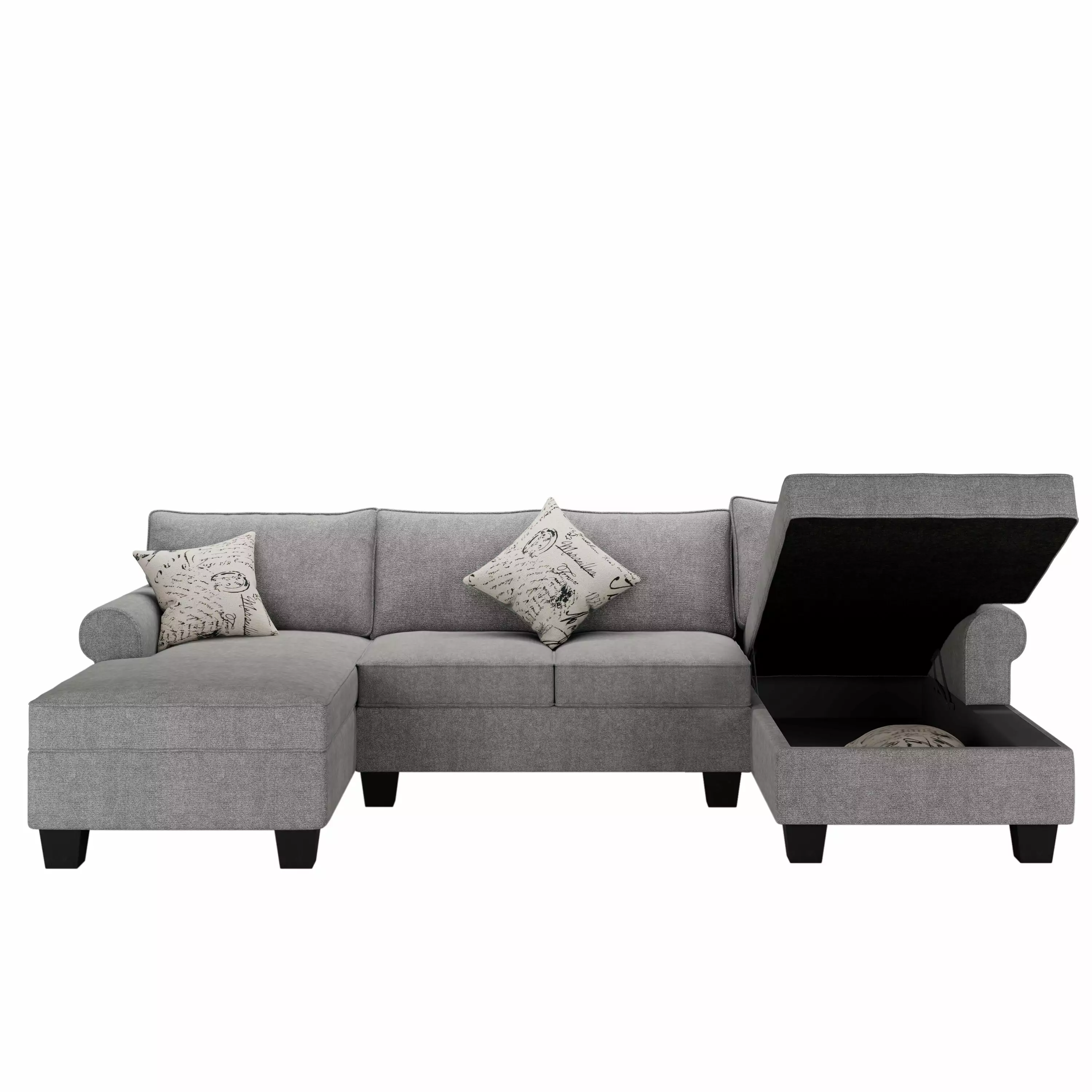 U Shaped Sectional Sofa with Double Chaises