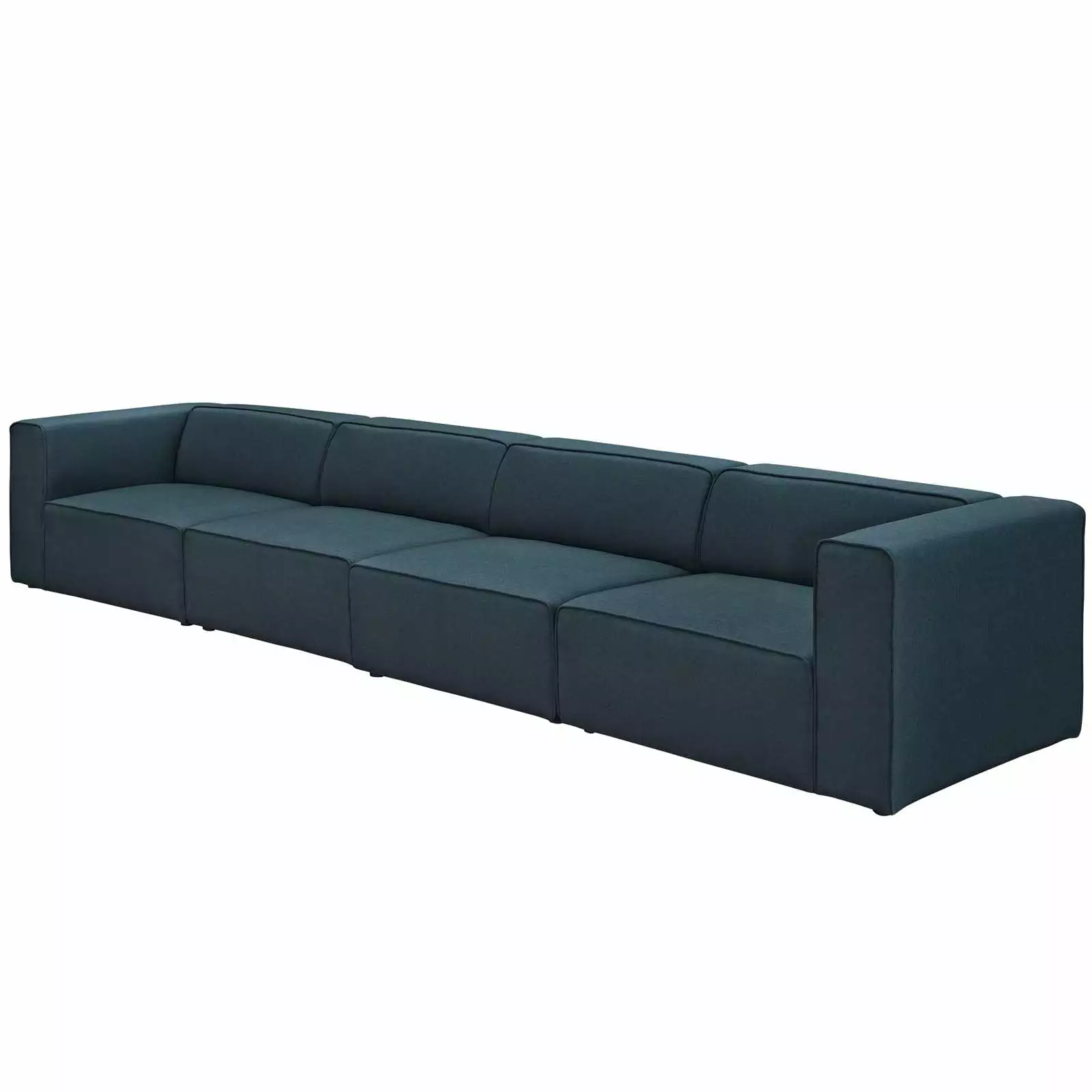 Modern Contemporary Urban Design Living Room Lounge Club Lobby Sofa Set. Fabric. Blue