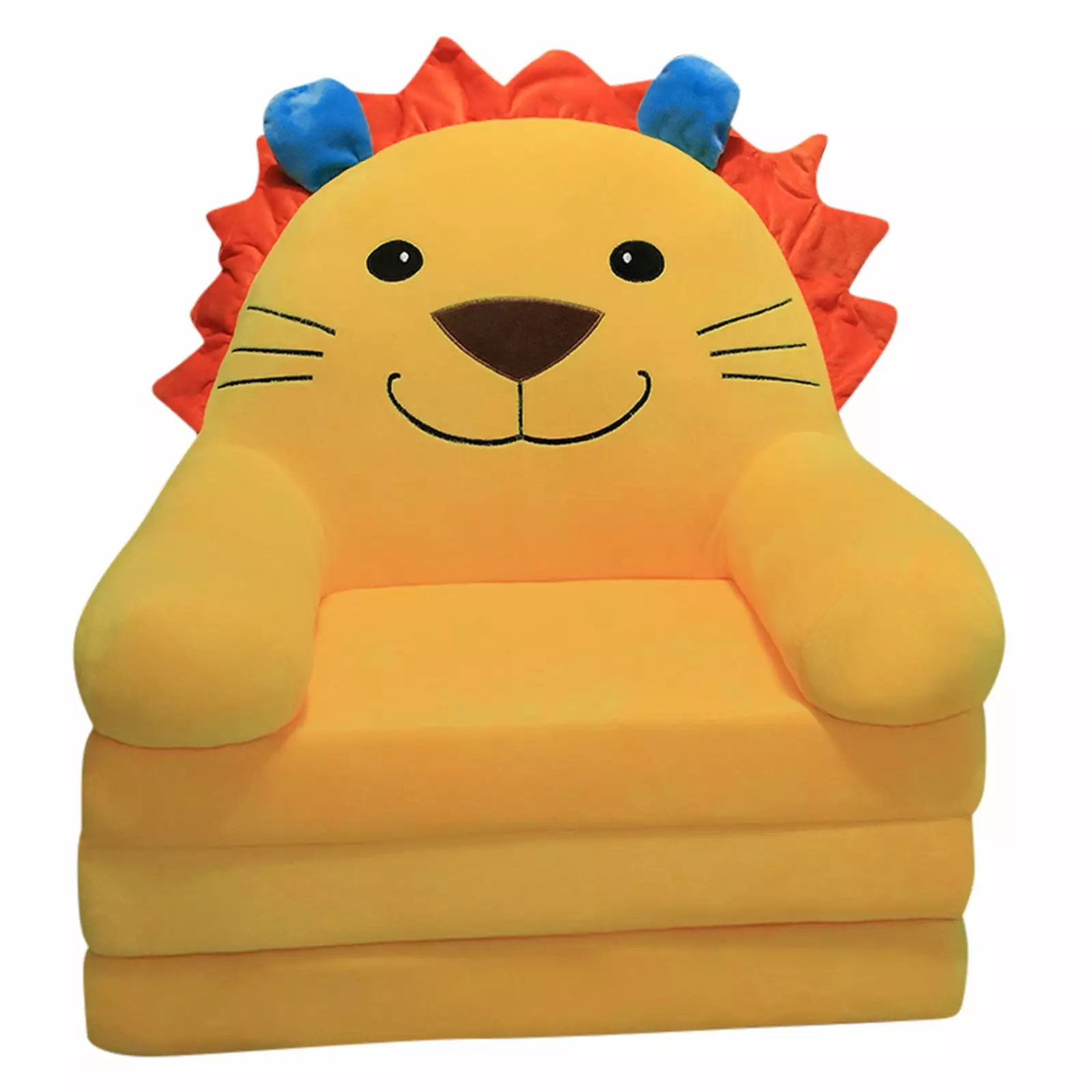 tangyuanzzz Cushion Plush Foldable Kids Sofa Backrest Armchair 2 In 1 Foldable Children Sofa Cute Cartoon Lazy Sofa Children Flip Open Sofa Bed For Living Room Bedroom Liner Filler