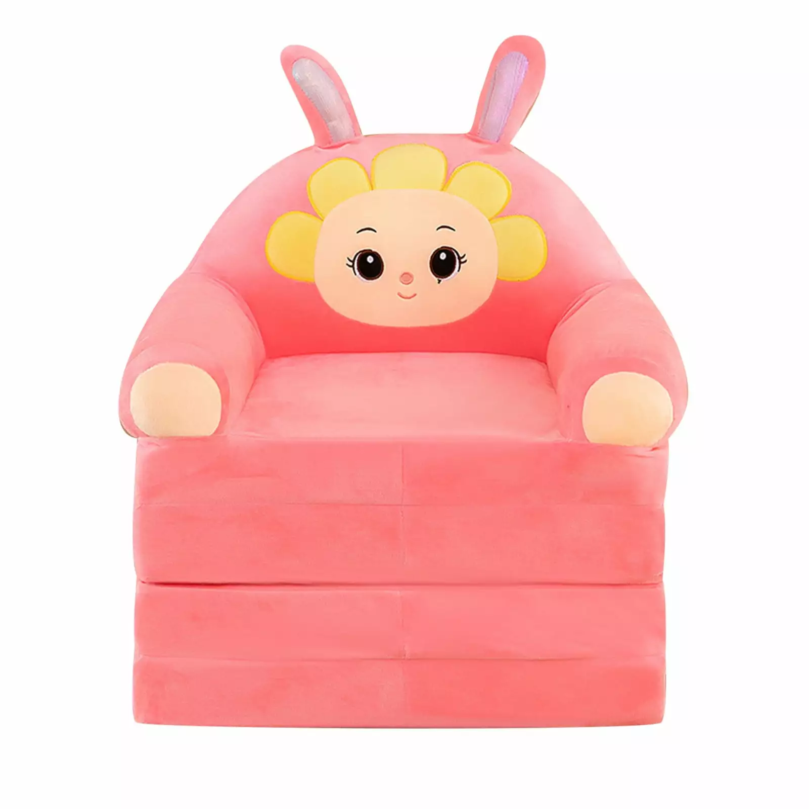 tangyuanzzz Cushion Plush Foldable Kids Sofa Backrest Armchair 2 In 1 Foldable Children Sofa Cute Cartoon Lazy Sofa Children Flip Open Sofa Bed For Living Room Bedroom Liner Filler